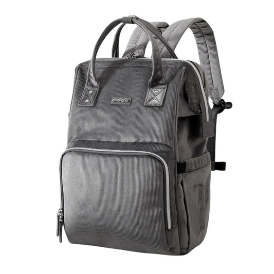 Sunveno Corduroy Diaper Backpack Grey