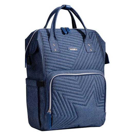 Sunveno Diaper Bags Sunveno Quilted Diaper Bag Backpack Navy
