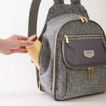 Sunveno Tweed Luxe Diaper Bag Backpack Grey
