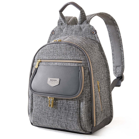 Sunveno Tweed Luxe Diaper Bag Backpack Grey