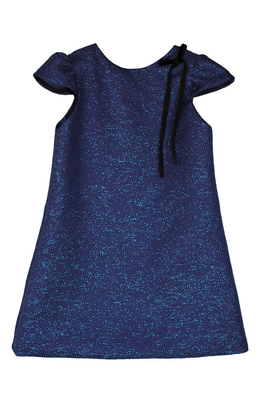 Susanne Lively DesignsSusanne Lively Designs Navy Sparkle Aline with SleevesBabysupermarket