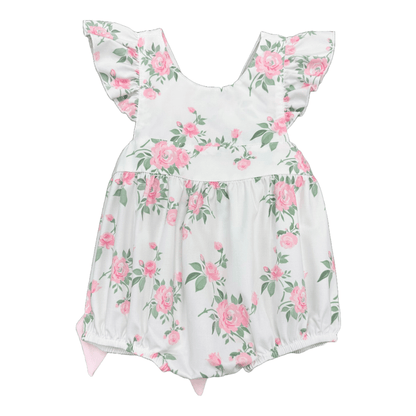 Sweet Dreams Rose Print Bow Back Bubble babysupermarket