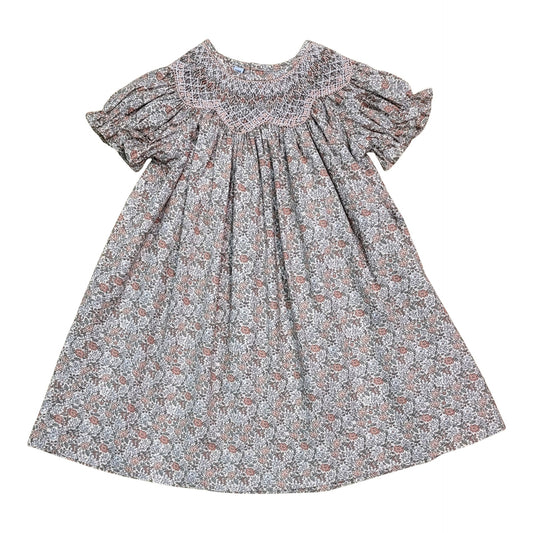 Sweet Dreams Sabrina Printed Flower Smocked Dress