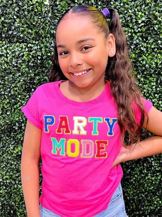 Sweet Soul Tween Party Mode Chenille Applique Gold Glitter Tween Graphic T-Shirt