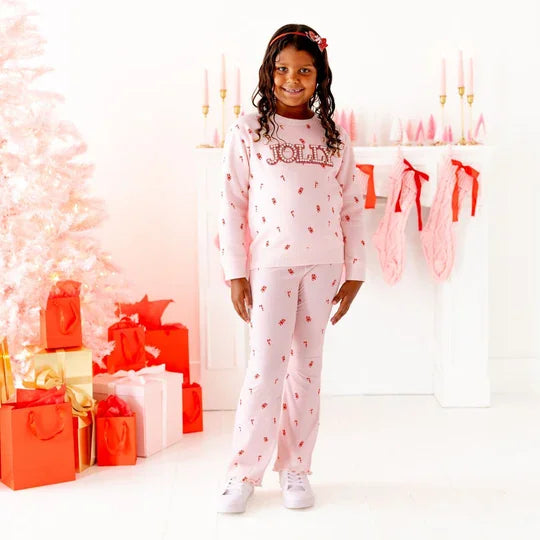 Sweet WinkSweet Wink Jolly Pearl Patch Candy Cane Christmas SweatshirtBabysupermarket