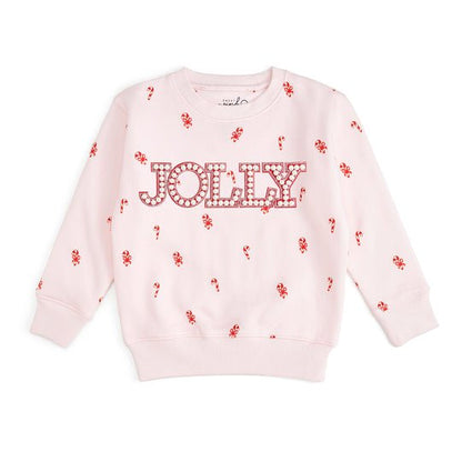 Sweet WinkSweet Wink Jolly Pearl Patch Candy Cane Christmas SweatshirtBabysupermarket
