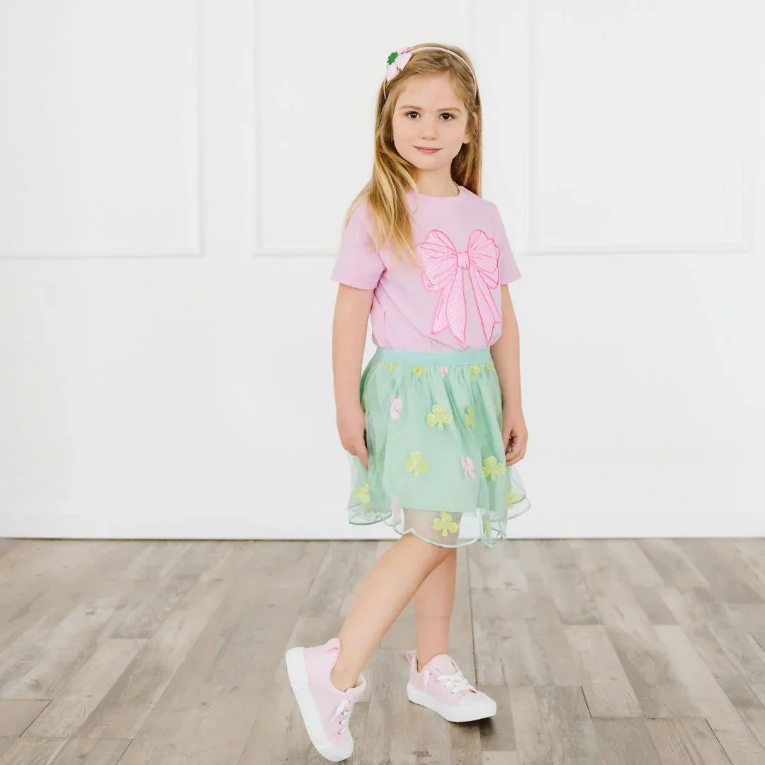 Sweet WinkSweet Wink Pink Bow Sequin Short Sleeve T-ShirtBabysupermarket