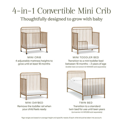 Namesake Winston 4-in-1 Convertible Mini Crib