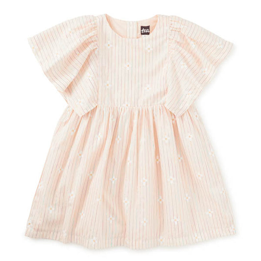 Tea CollectionTea Collection Butterfly Sleeve Twirl Dress - Floral StripeBabysupermarket