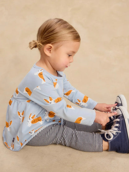 Tea CollectionTea Collection Cutie Corgis Peplum Two Piece SetBabysupermarket