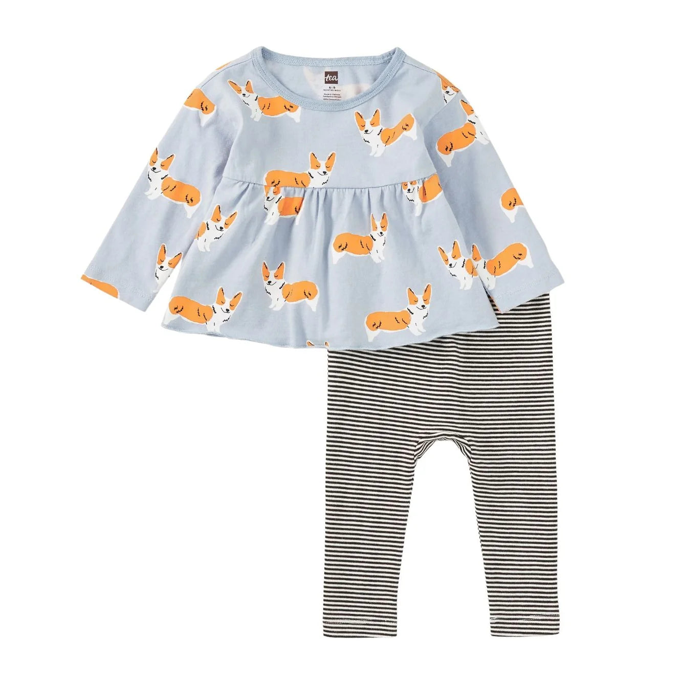 Tea CollectionTea Collection Cutie Corgis Peplum Two Piece SetBabysupermarket