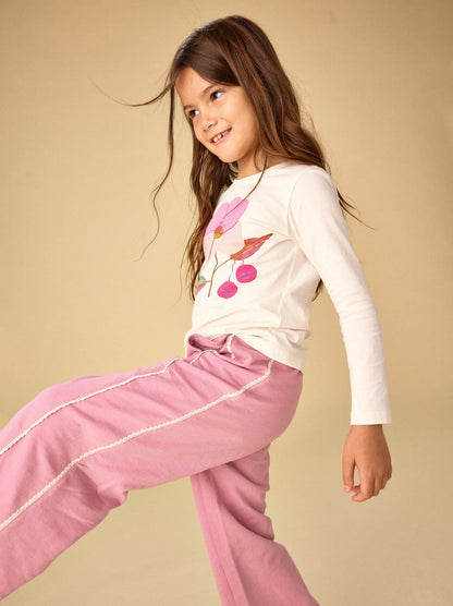 Tea CollectionTea Collection Lace Trim Track Pants HydrangeaBabysupermarket
