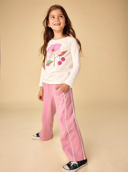 Tea CollectionTea Collection Lace Trim Track Pants HydrangeaBabysupermarket