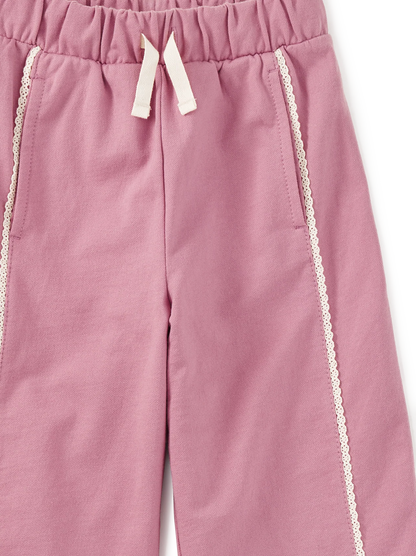 Tea CollectionTea Collection Lace Trim Track Pants HydrangeaBabysupermarket