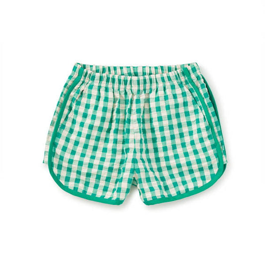 Tea CollectionTea Collection Woven Dolphin Shorts - Green Party CheckBabysupermarket