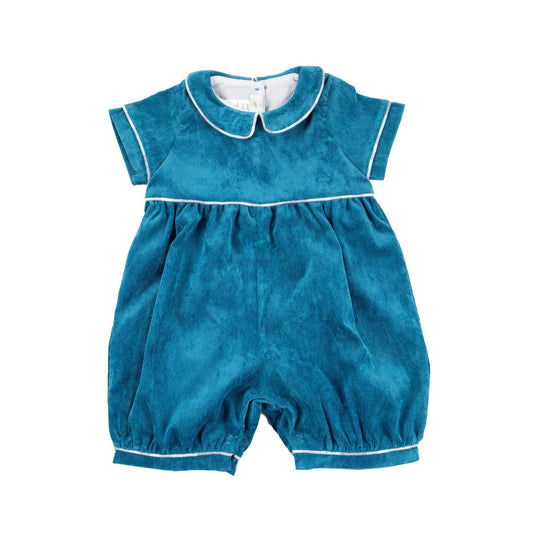 Cuclie Teal Corduroy Boy One Piece