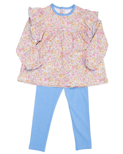 The Oaks Apparel Watercolor Wildflowers / 2 Toddler The Oaks Apparel Abree Watercolor Wildflowers Legging Set