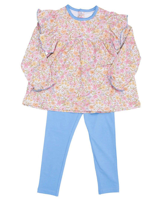 The Oaks Apparel Watercolor Wildflowers / 2 Toddler The Oaks Apparel Abree Watercolor Wildflowers Legging Set