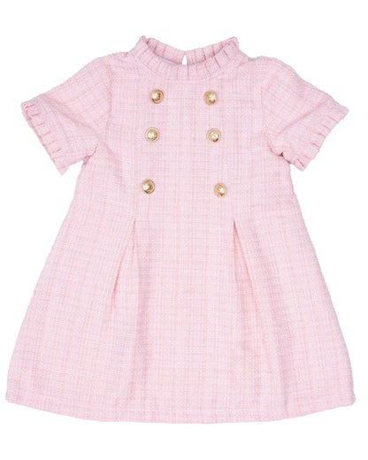 The Oaks Apparel Pink Twinkle Tweed / 4 The Oaks Apparel Emerson Pink Twinkle Tweed Dress
