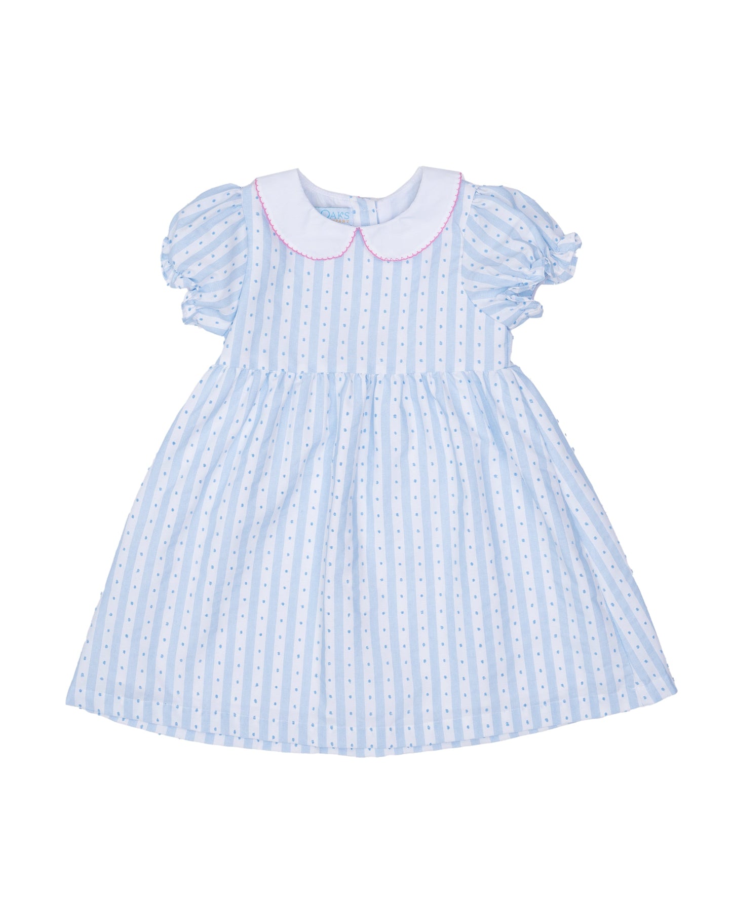 The Oaks ApparelThe Oaks Apparel Girls Peyton Dress - Blue Stripe BreezeBabysupermarket