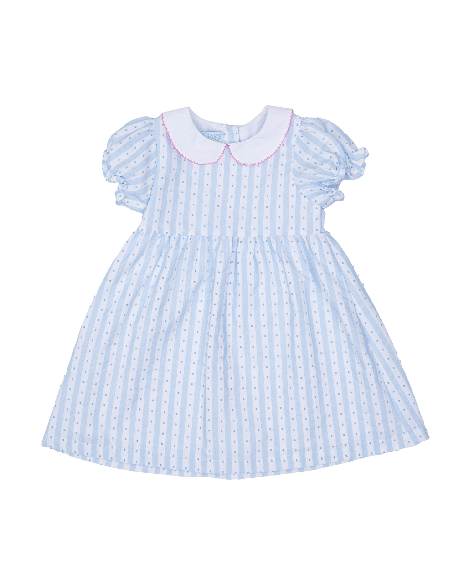 The Oaks ApparelThe Oaks Apparel Girls Peyton Dress - Blue Stripe BreezeBabysupermarket