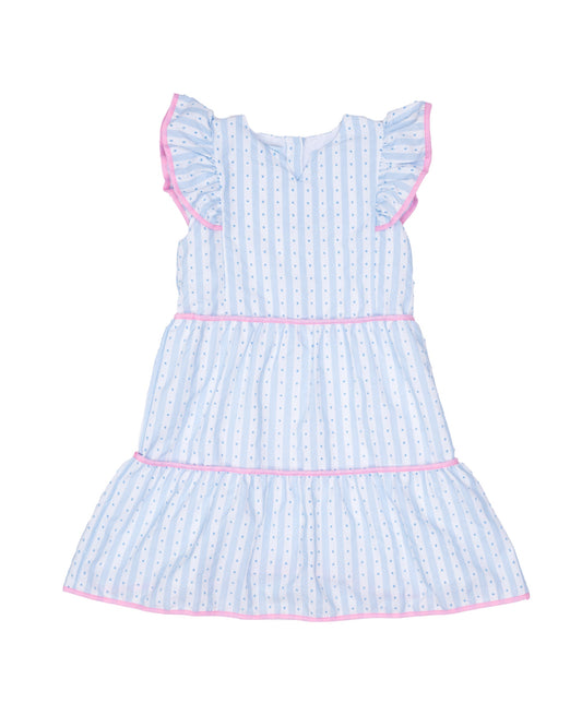 The Oaks ApparelThe Oaks Apparel Harley Girls Dress - Blue Stripe BreezeBabysupermarket