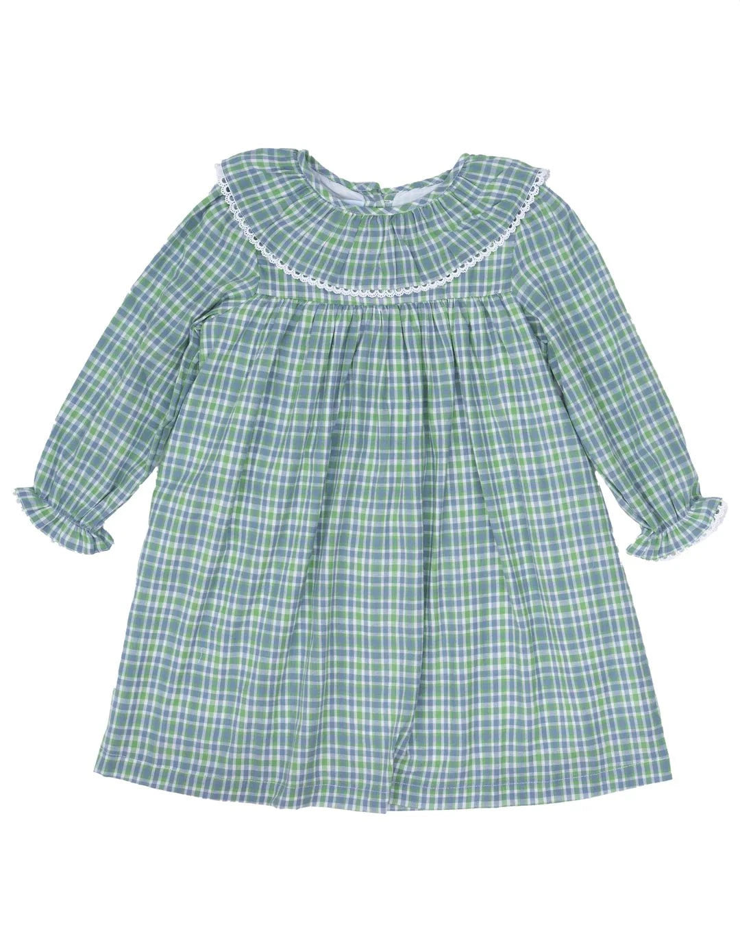 The Oaks Apparel Bluegrass Plaid / 2 Toddler The Oaks Apparel Hunter Bluegrass Plaid Dress