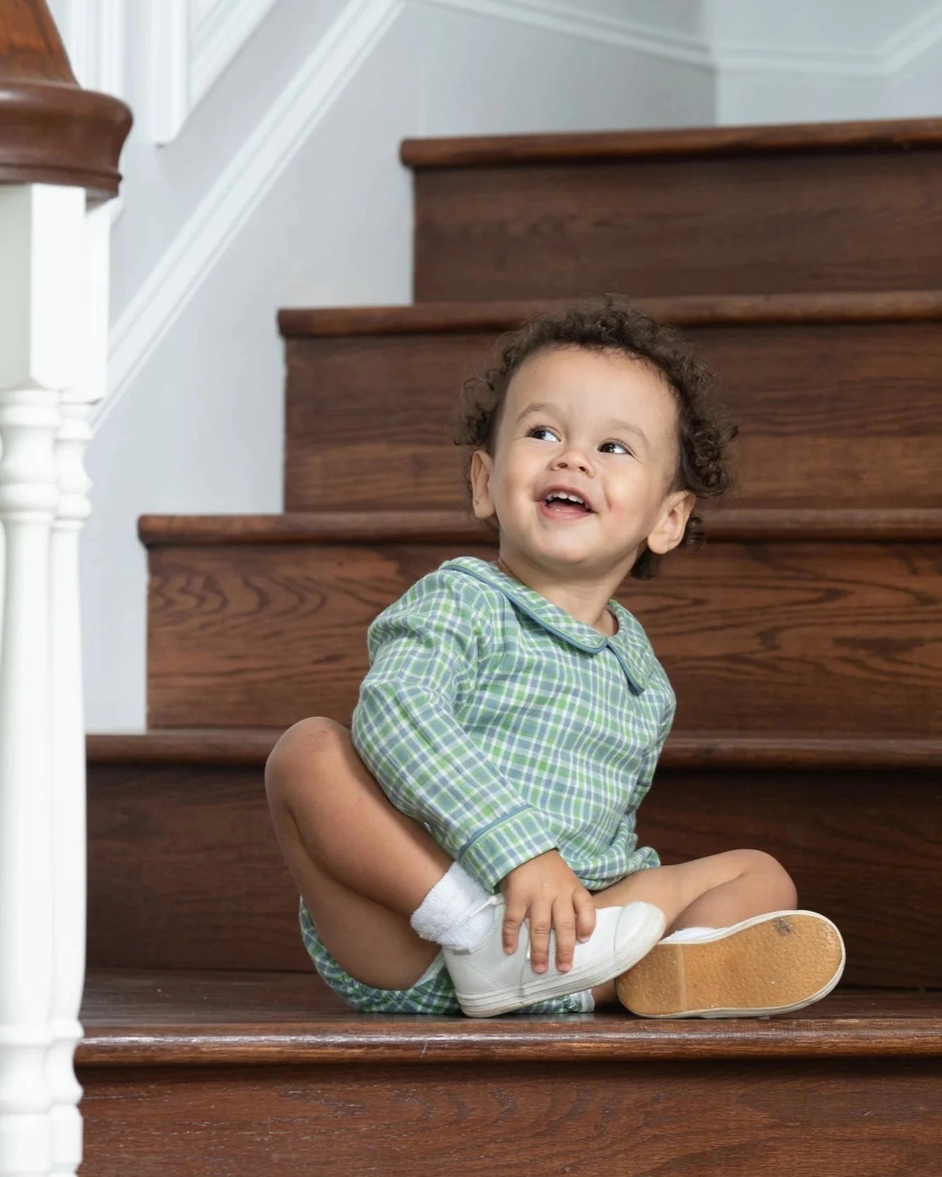 The Oaks Apparel The Oaks Apparel James Blue Grass Plaid Bubble