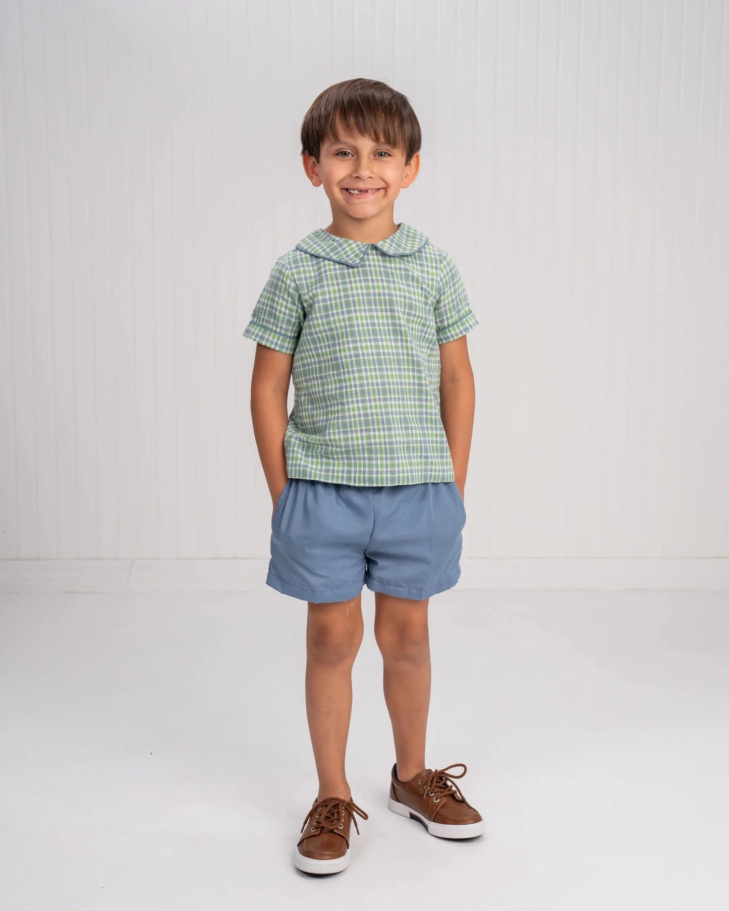 The Oaks Apparel The Oaks Apparel John Bluegrass Plaid Short Set