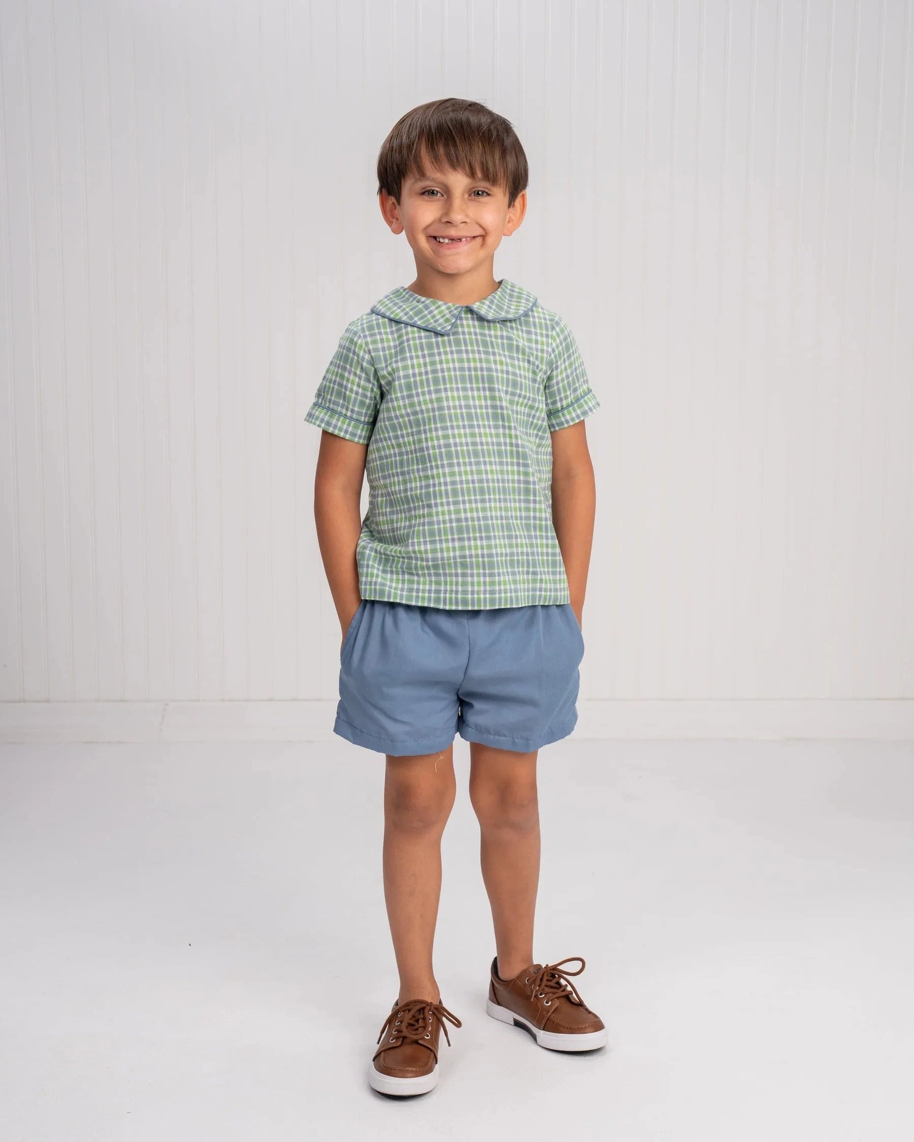 The Oaks Apparel The Oaks Apparel John Bluegrass Plaid Short Set