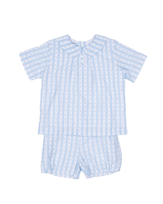 The Oaks ApparelThe Oaks Apparel Joseph Boys Set - Blue Stripe BreezeBabysupermarket