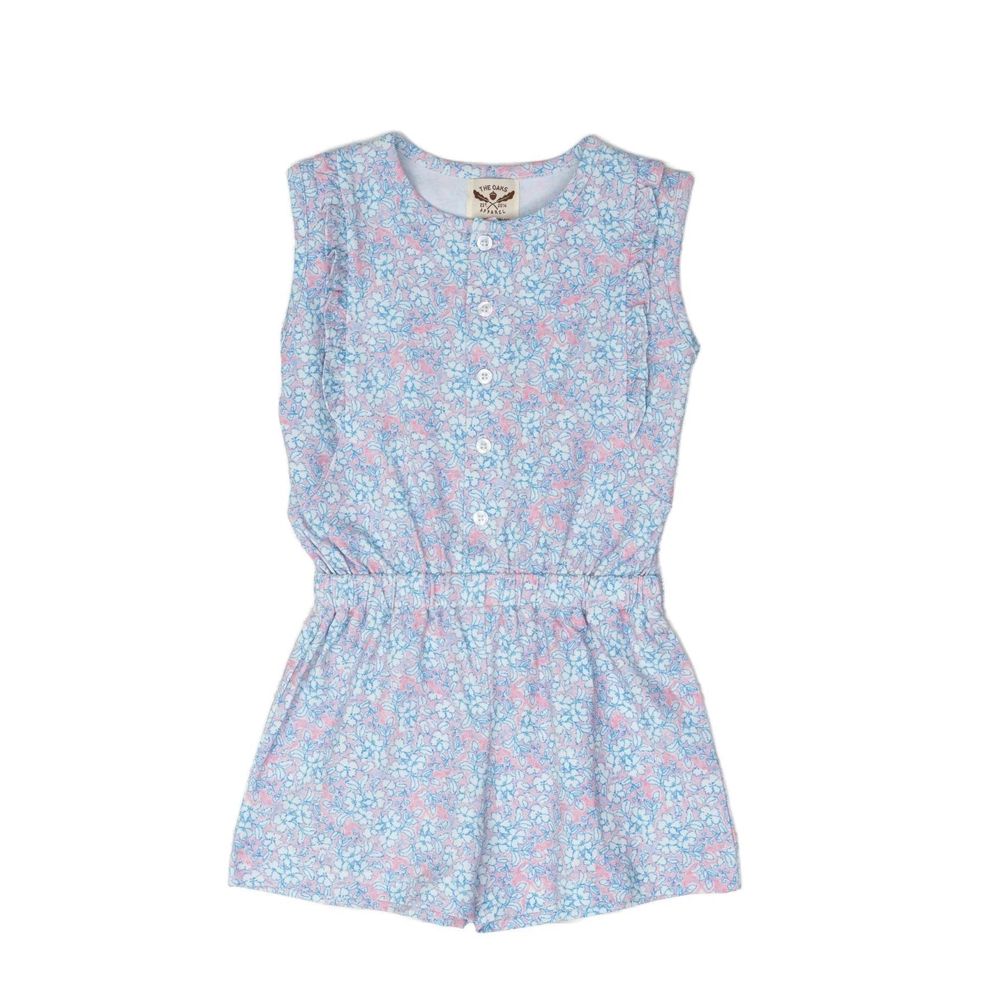 The Oaks Apparel Kinsley Cotton Candy Floral Romper