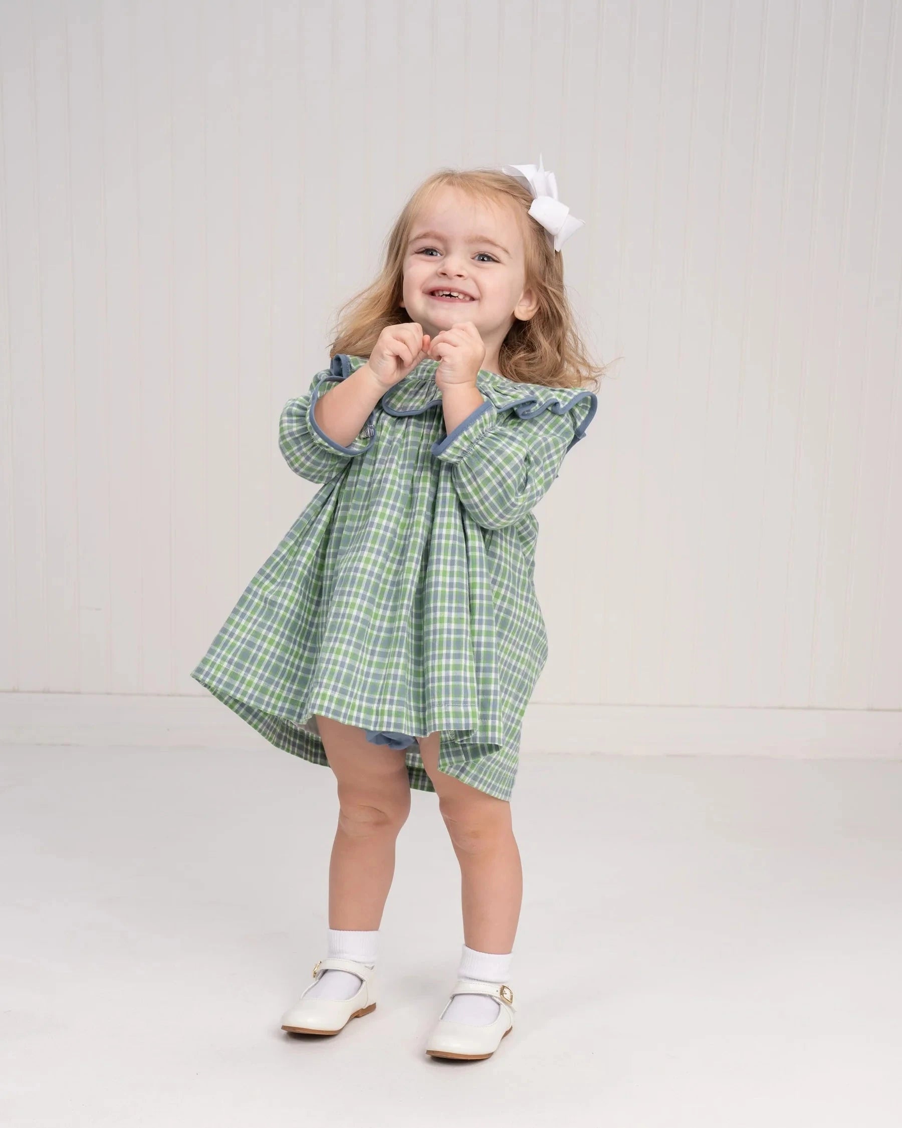 The Oaks Apparel The Oaks Apparel Layla Bluegrass Plaid Bloomer Set