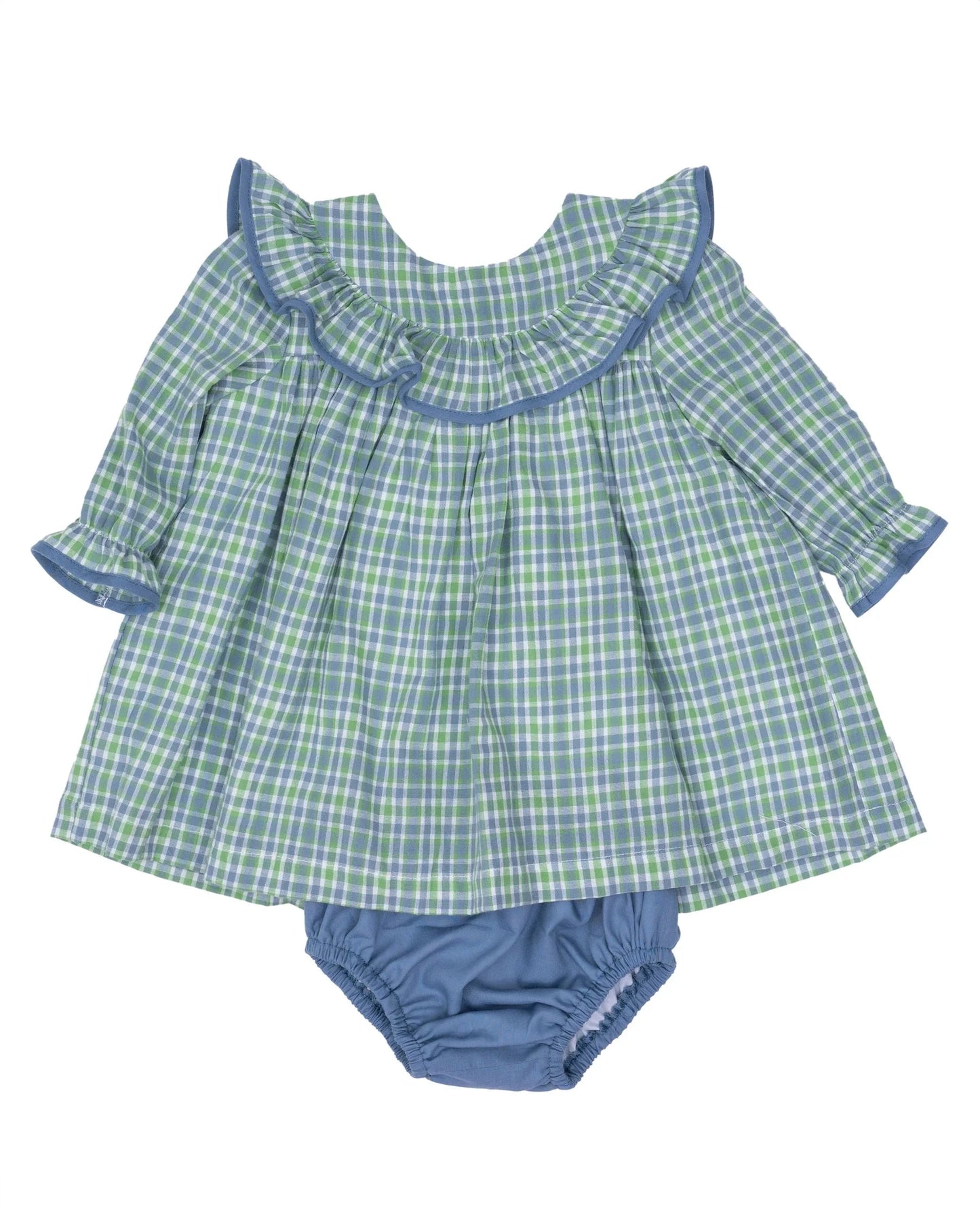 The Oaks Apparel Bluegrass Plaid / 12 Mo The Oaks Apparel Layla Bluegrass Plaid Bloomer Set