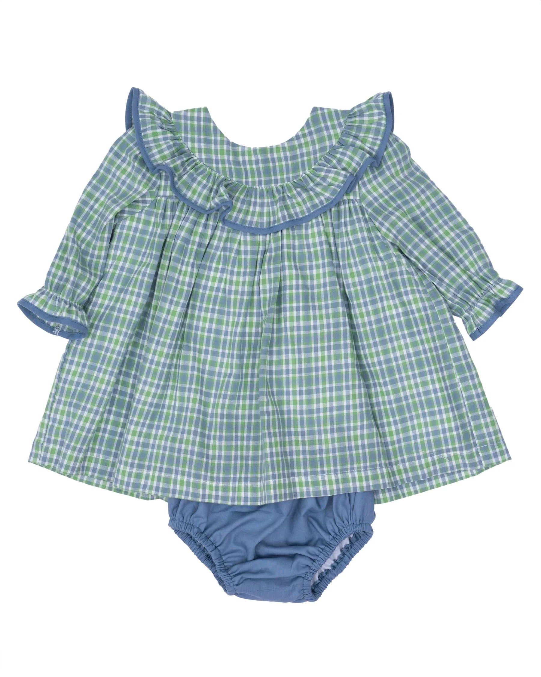 The Oaks Apparel Bluegrass Plaid / 12 Mo The Oaks Apparel Layla Bluegrass Plaid Bloomer Set