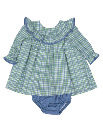 The Oaks Apparel Bluegrass Plaid / 12 Mo The Oaks Apparel Layla Bluegrass Plaid Bloomer Set