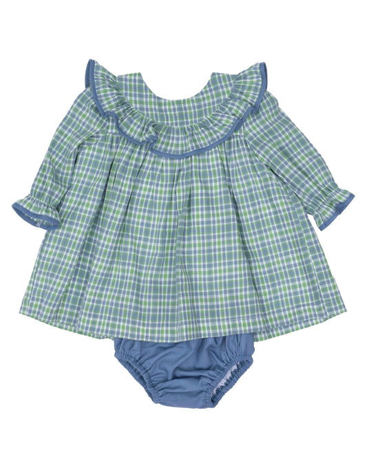 The Oaks Apparel Bluegrass Plaid / 12 Mo The Oaks Apparel Layla Bluegrass Plaid Bloomer Set