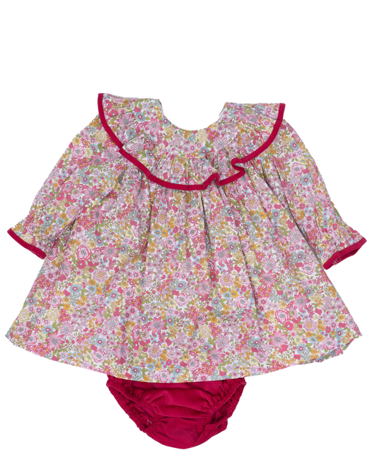 The Oaks Apparel Raspberry Floral / 12 Mo The Oaks Apparel Layla Raspberry Floral Bloomer Set