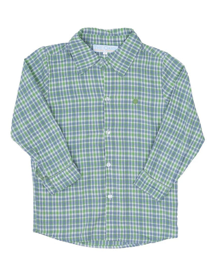 The Oaks Apparel Bluegrass Plaid / 4 The Oaks Apparel William Blugrass Plaid Button Down