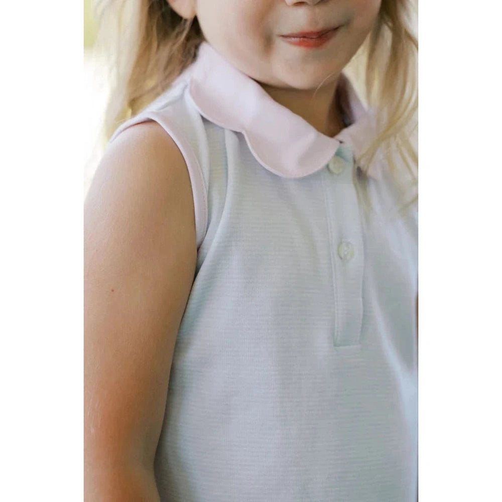The Proper Peony Blue Stripe Girl Bloomer Set