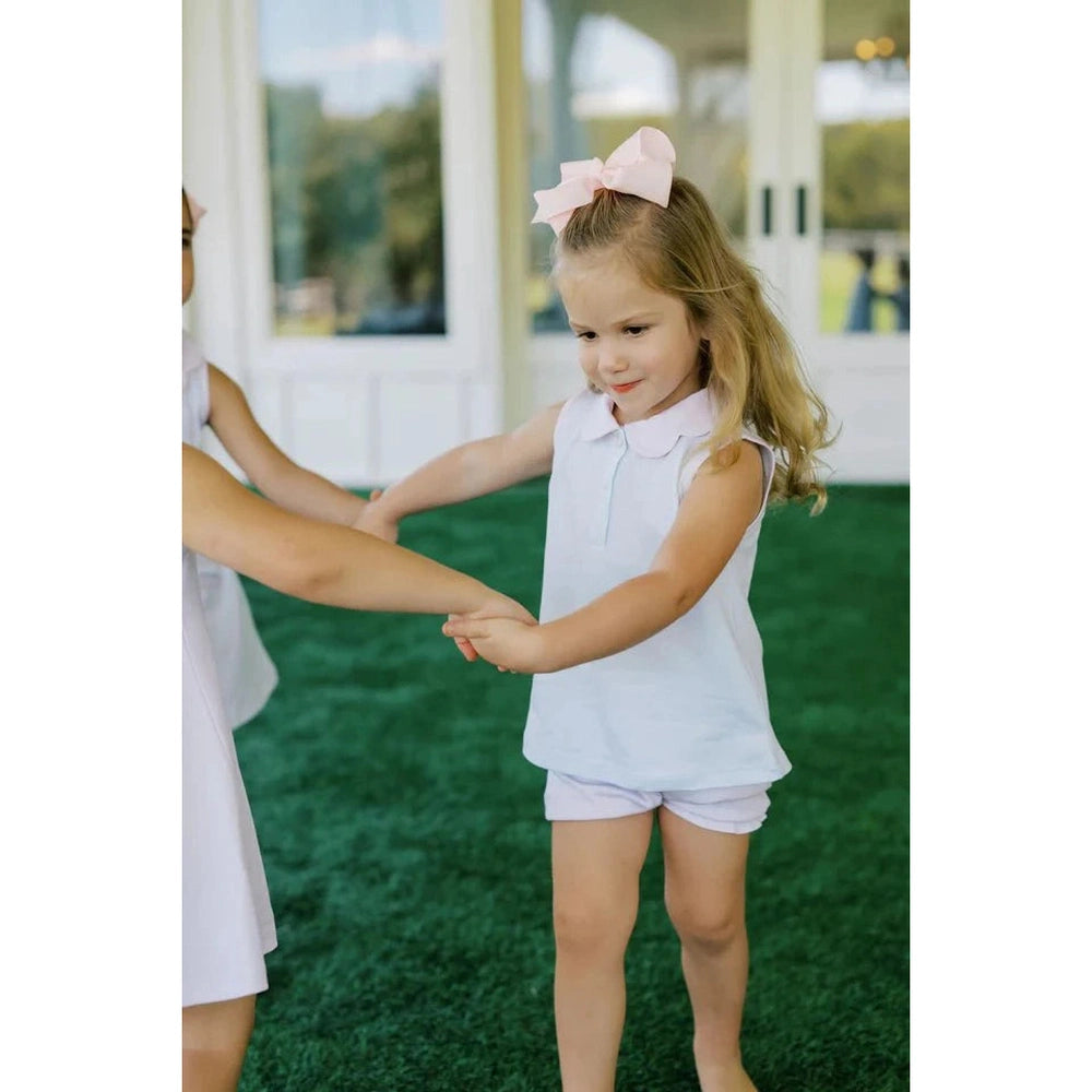 The Proper Peony Blue Stripe Girl Bloomer Set