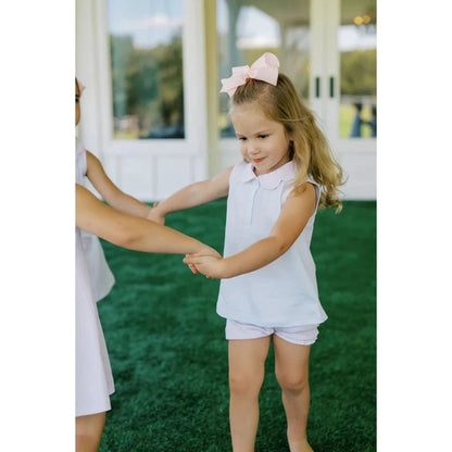 The Proper Peony Blue Stripe Girl Bloomer Set