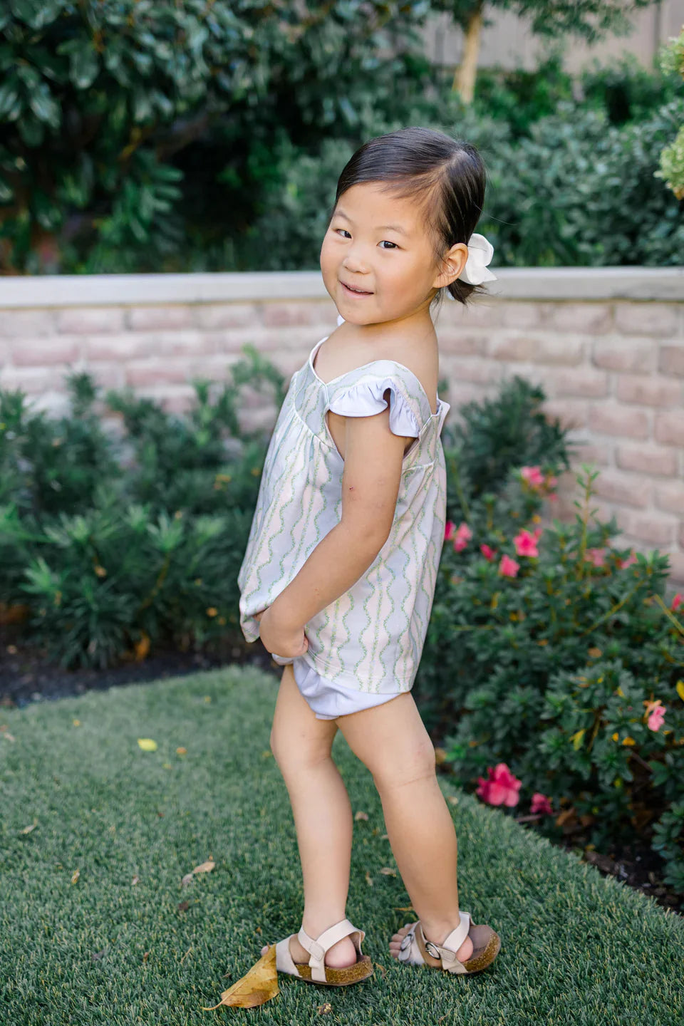 Proper Peony The Proper Peony Parkside Collection - Girl Bloomer Set Rosemary