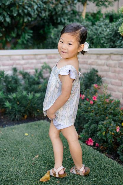 Proper Peony The Proper Peony Parkside Collection - Girl Bloomer Set Rosemary