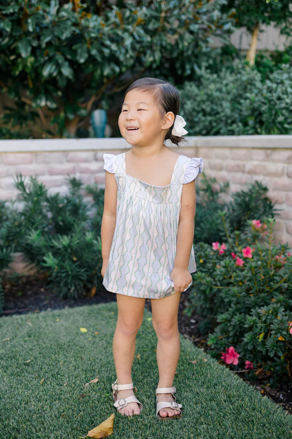Proper Peony The Proper Peony Parkside Collection - Girl Bloomer Set Rosemary