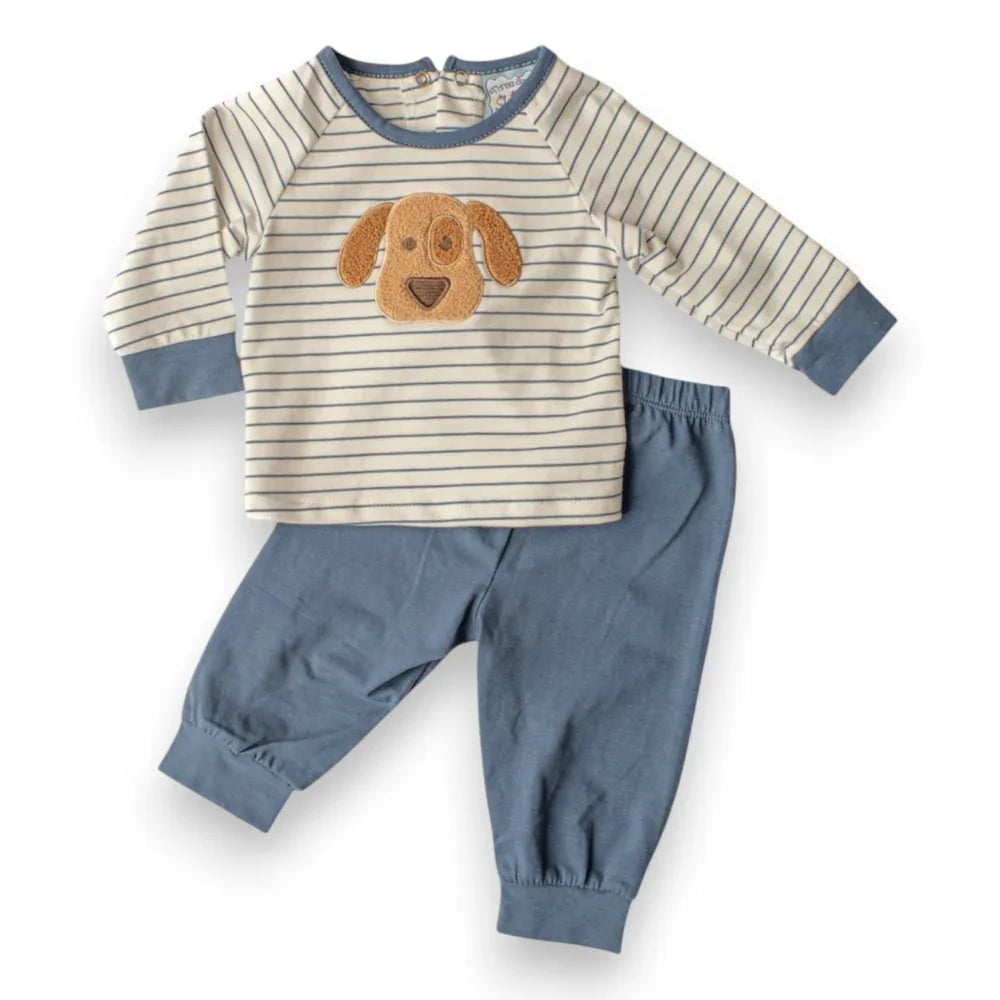 Three Sisters Puppy / 12 Mo Three Sisters Puppy Applique Jogger Set