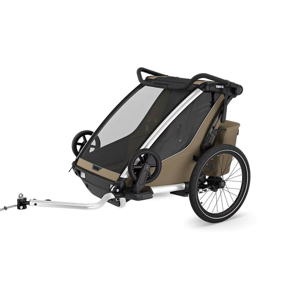 Thule Strollers - Double Faded Khaki Thule Chariot Cross 2 Double