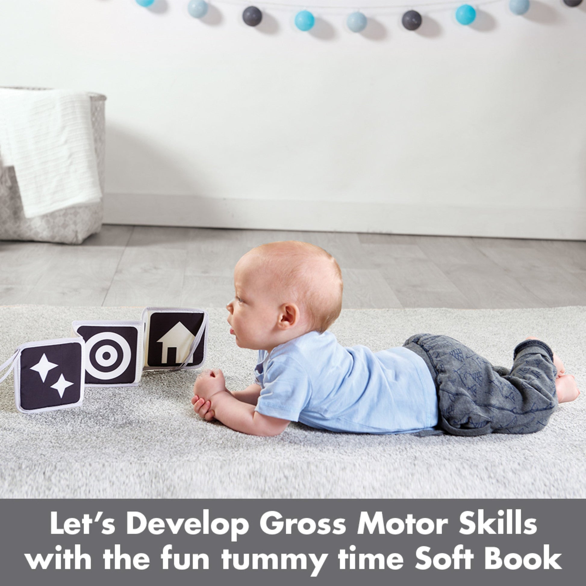 Dorel Juvenile Infant Toys Tiny Love Magical Tales Black & White Gymini