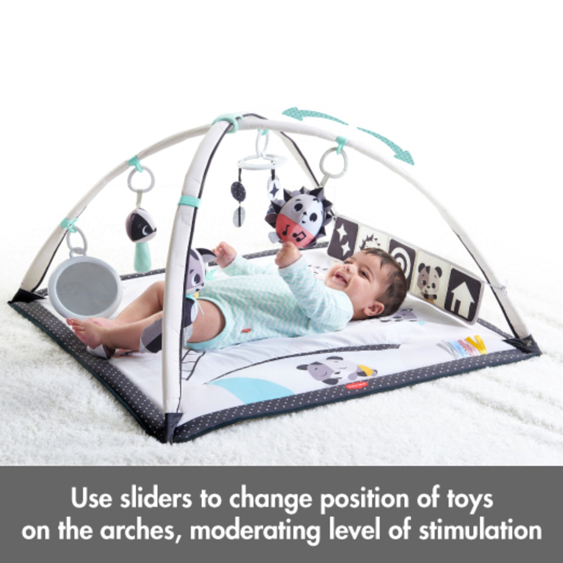 Dorel Juvenile Infant Toys Tiny Love Magical Tales Black & White Gymini