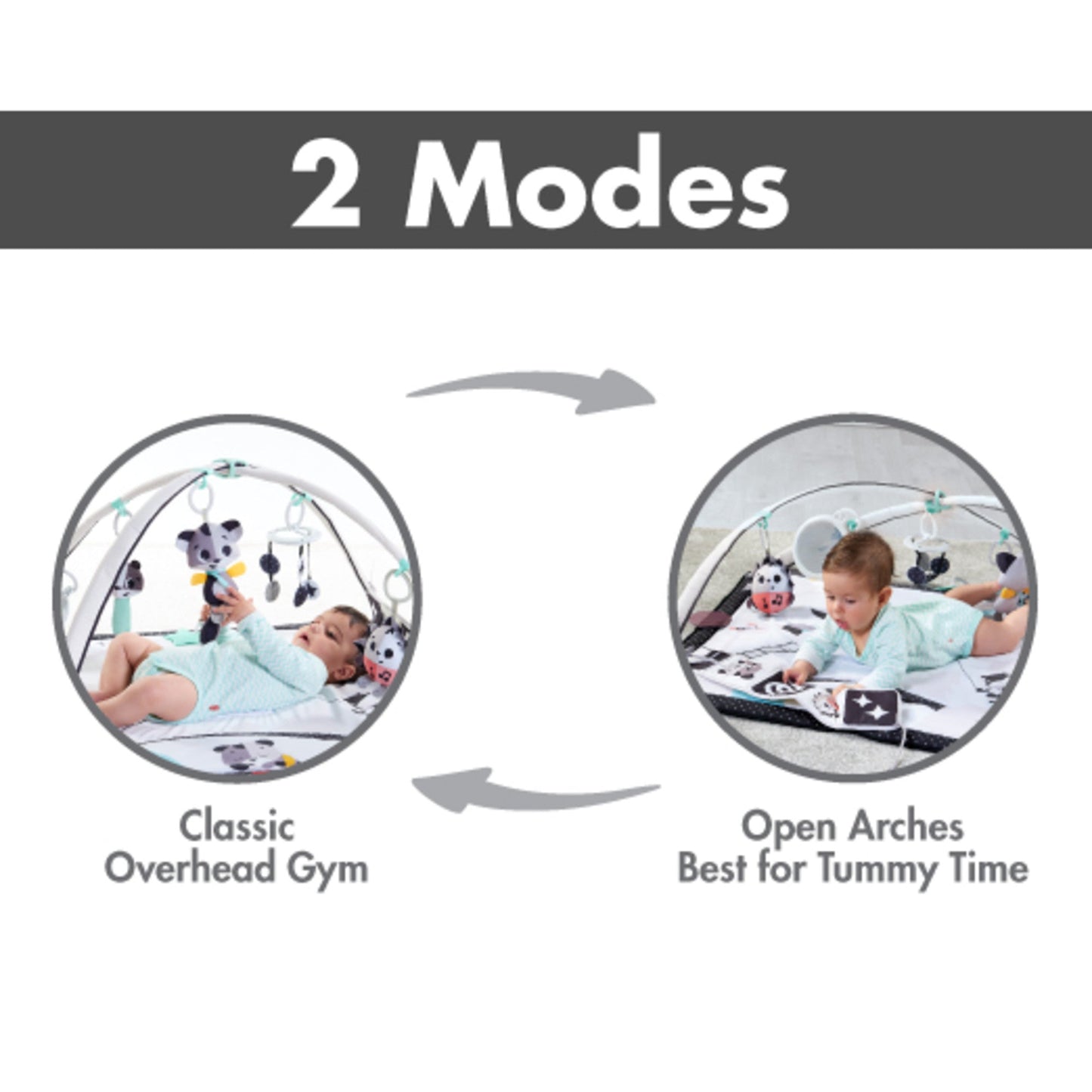 Dorel Juvenile Infant Toys Tiny Love Magical Tales Black & White Gymini